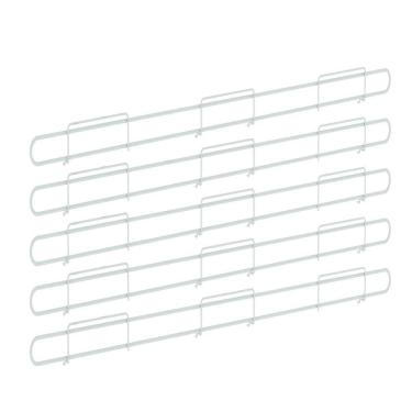 Imagem de Anteparo frontal amapa 092 branco para bandeja gondola kit 5