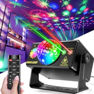 Imagem de Party Lights Disco Lights, caivimvn Strobe Light Sound Activated LED DJ Lights Multiple Patterns with Remote Control for Parties Home Show Bar Club Birthday DJ Pub Karaoke Christmas Holiday