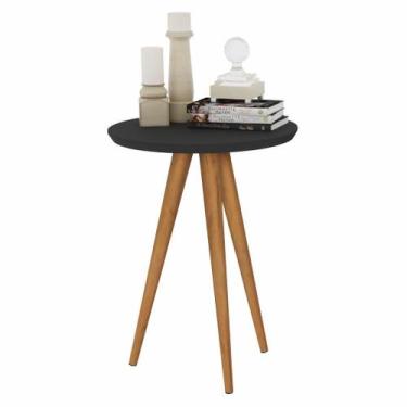 Imagem de Mesa Apoio Pés Palito Retrô Decor Classic Redonda MDF - Cores - AJMóve
