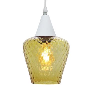 Imagem de Lustre Pendente Taschibra Monalisa Boreal Conhaque E27 Bivolt Branco