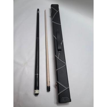 Imagem de Teekerwang Bastão de taco de bilhar de 147 cm, 2 peças, bastões de sinuca de 538 g, ponta de 12,5 mm, tacos de sinuca de madeira de bordo canadense, adequado para bares, clubes, esportes de mesa de