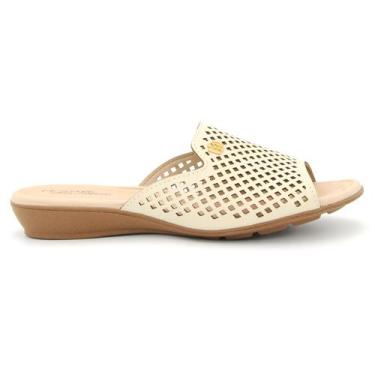Imagem de Tamanco Feminina Modare 7127.258 Salto Baixo Flatform Macia, 36, Creme