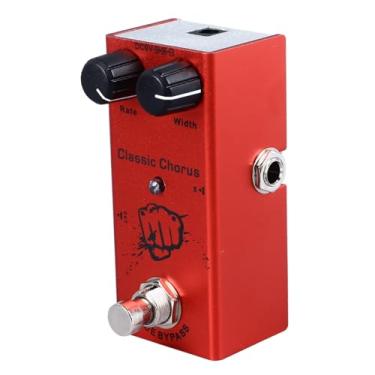 Imagem de Cryfokt Pedal de Efeitos de Guitarra Elétrica Pedal de Mini Efeitos de Coro Portátil para Desempenho, Compacto e Portátil, para Iniciantes e Guitarristas Experientes, material: Liga de Alumínio