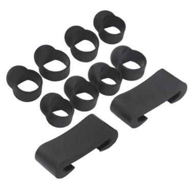 Imagem de Mangas de dedo para tambor – com 2 suportes de baqueta, capa de borracha para instrumentos de percussão de tambor de língua, design de redução de ruído