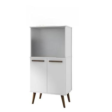 Imagem de Paneleiro Organizador de Cozinha para Microondas e Forno 2 Portas (Branco)