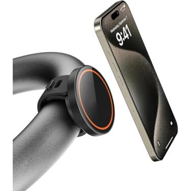Imagem de Suporte de telefone de ginástica para MagSafe - Suporte de telefone estável e seguro com alça ajustável, compatível com equipamentos de ginástica, carrinho, esteira, bicicleta ergométrica