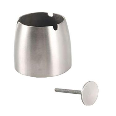 Imagem de Cinzeiro grosso de aço inoxidável cinzeiro cônico fuligem criativa coluna de moda removível decoração de casa (tamanho: extra grande)