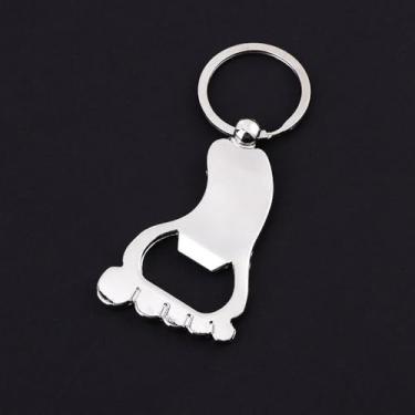 Imagem de Chaveiros reutilizáveis abridor de garrafas, abridores de liga de zinco em forma de pé saca-rolhas para casa e cozinha (estilo 1)