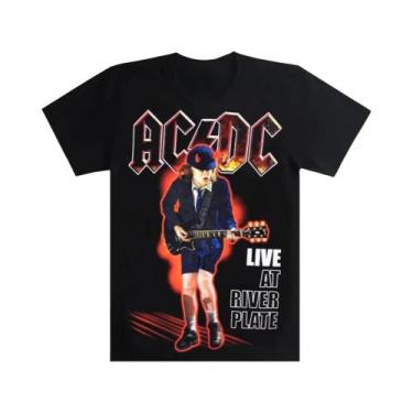 Imagem de Camiseta Unissex De Algodão Rock Band Acdc Manga Curta Tamanho S-3xl C
