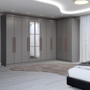 Imagem de Guarda-Roupa Casal Modulado Odisseia 11 Portas 4 Gavetas com Espelho O