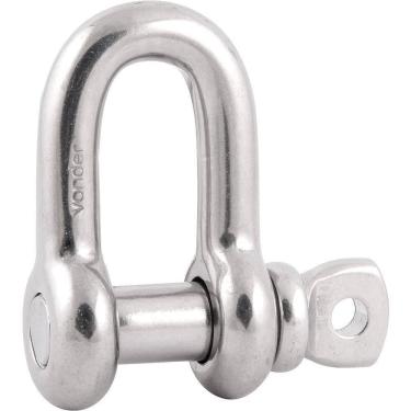 Imagem de Manilha Reta Para Cabo De Aço 1/2 Aço Inox - Vonder