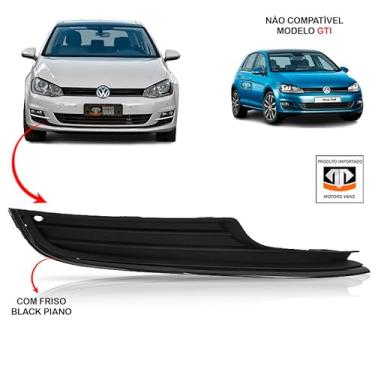 Imagem de MOLDURA FAROL MILHA GOLF TSI 2014 A 2017 COM FRISO BLACK PIANO LADO DIREITO