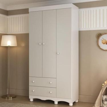 Imagem de Guarda-roupa Infantil 92cm 3 Portas e 2 Gavetas Dengo Multimóveis MP44