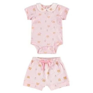 Imagem de Conjunto Bebê Menina Body/Short Up Baby Rosa Ursinha-Feminino