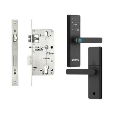 Imagem de Fechadura De Porta Inteligente Com APP Tuya, Biometria E Impressão Dig