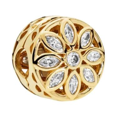Imagem de Pulseira Feminina De Prata Esterlina 925 Com Pingente Redondo De Floco