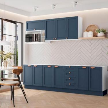 Imagem de Cozinha Modulada 6 Peças Sem Tampo 3 Aéreos 3 Balcões CabeCasa Madeira