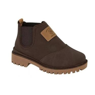 Imagem de Bota Coturno Molekinho  2144.218 Masculina, Café, Marrom, 22