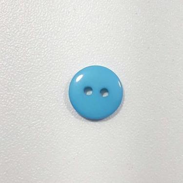 Imagem de Botão Azul Turqueza 10mm 2 Furos Plástico ABS Brilho 50Un 100Un 200Un 