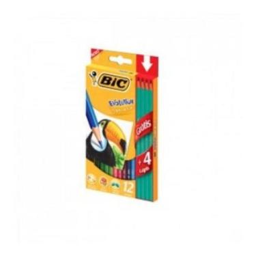 Imagem de Lápis de cor Evolution 12 cores + 4 Lápis Grafite - Bic