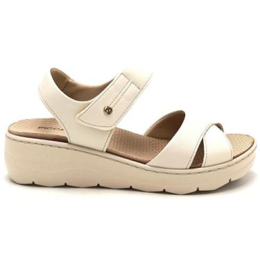 Imagem de Sandália Feminina Anabela Spa Piccadilly 568058, Off white, 35
