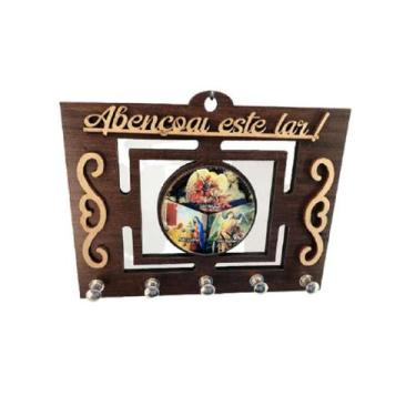 Imagem de Porta chave vazado resinado proteção dos arcanjos 17x14cm - ASA, PORTA