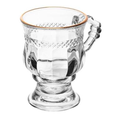 Imagem de Taça para Cappucino Lyor Diamante com Fio de Ouro 142ml - Wolff
