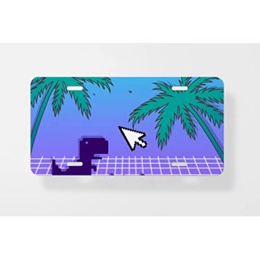 Imagem de Vaporwave Capa para placa de carro para pôster - Capa para placa de carro - Capa de moldura para placa de carro - 15 x 30 cm