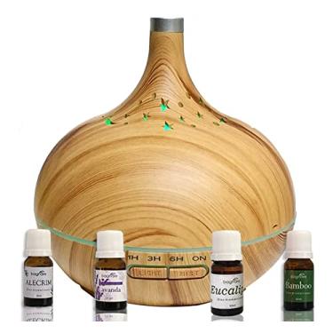 Imagem de Umidificador e Aromatizador de Ar Purificador Led com 1 Óleo Aromatizador Verbena 10ml