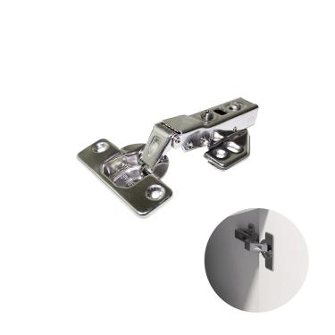 Imagem de Dobradiça Cermag Aço Inox 304 Curva 35mm para Armários