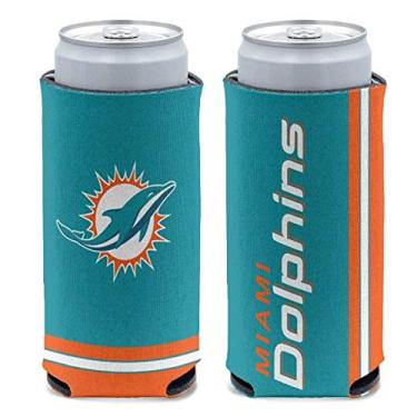 Imagem de WinCraft NFL Miami Dolphins Slim Can Cooler, cores do time, tamanho único
