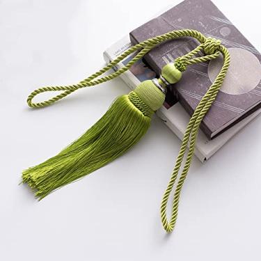 Imagem de Suportes de cortina de amarração de cortina Correia de cortina com franjas de janela Correia de cortina de gancho simples, T1,2 PCS