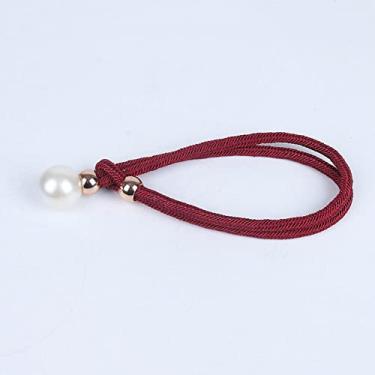 Imagem de suportes de cortinas alça de cortina sem perfurações tira de pérola amarrada acessórios de cortina de corda acessórios, T10,4 pcs