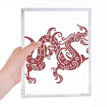 Imagem de Caderno de Retrato de Animal de Dragão Chinês Diário de Folhas Soltas Recarregáveis Papelaria