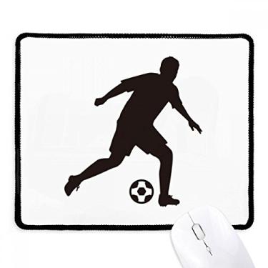 Imagem de Mousepad de futebol esportivo com borda costurada, tapete de borracha para jogos