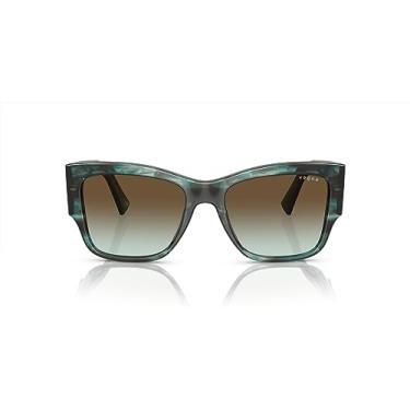Imagem de Óculos de Sol Vogue Eyewear 0VO5462S 3088E8 Tam 54 / Verde Havana - Lentes Verde Gradiente