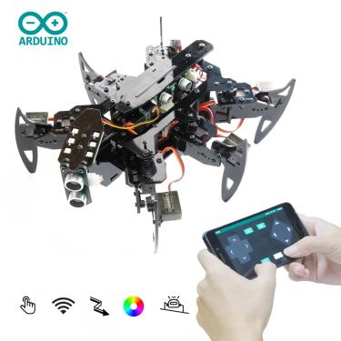 Imagem de Arduino Hexapod Aranha Robot Kit  Arduino com Android App e Python GUI