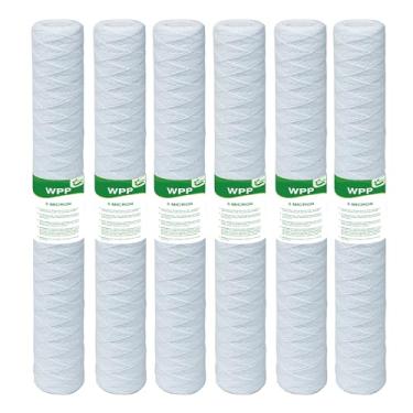 Imagem de VEGEBE Filtro de água para toda a casa 50,8 cm x 6,3 cm, 50,8 cm, pré-filtros universais de sedimentos de 50,8 cm para água de poço, cartucho de substituição para SWC-25-2005, ECP5-20, P5-20, pacote