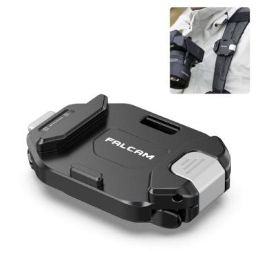 Imagem de ULANZI F38 Clipe de montagem de base de alça de mochila para câmera, liberação rápida para alças de mochila V2, placa QR, adaptador de montagem de tripé, clipe de câmera para alça de mochila, montagem