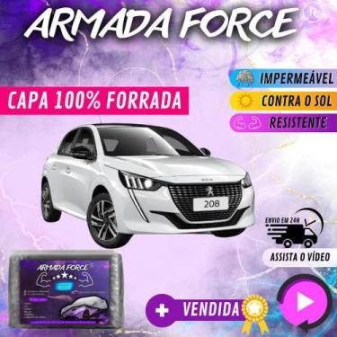 Imagem de Capa Cobrir Carro PEUGEOT 208 100% Forrada Armada Force 100% Impermeáv