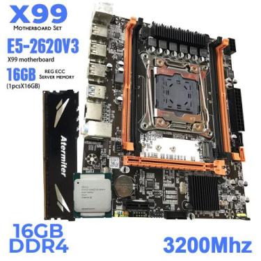 Imagem de Placa Mãe X99 LGA 2011 Com Processador Intel Xeon E5 2620 Lga2011 e Me