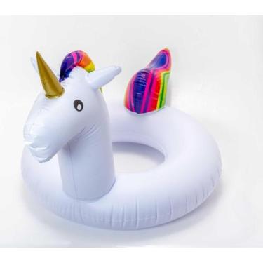 Imagem de Boia inflável Gigante de Unicórnio Arco Iris Pronta Entrega - Elite