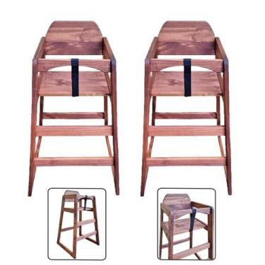 Imagem de 2u Cadeira Bebe Infantil Madeira Refeição Cadeirão Papa Criança Papinh