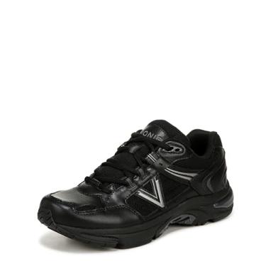 Imagem de Vionic Oxford feminino 23walk 2.0, Malha de couro preto, 12 Wide