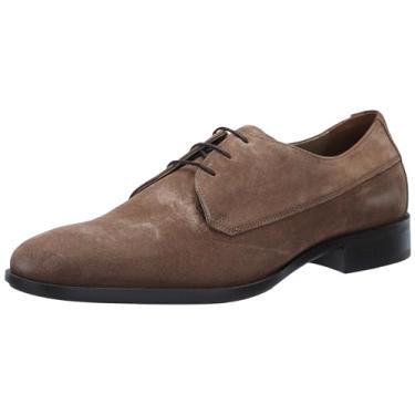 Imagem de BOSS Sapato social masculino Colby Smooth Suede Lace Up Derby Oxford Sapatilha, Azul-marinho meia-noite, 42