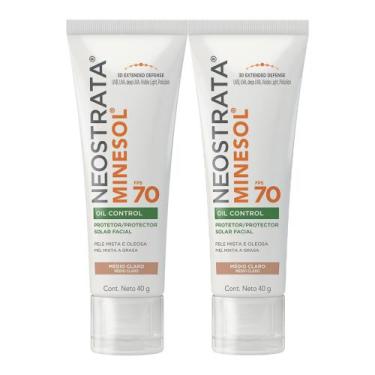 Imagem de Kit 2 Protetor Solar Facial Neostrata Minesol Oil Control FPS 70 Cor M
