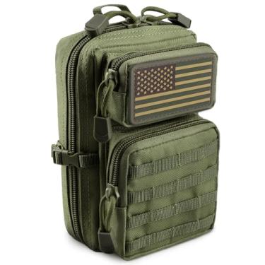 Imagem de LIVANS Bolsa utilitária Molle tática, bolsa de ferramentas EDC, bolsas táticas para telefone, mini bolsas de cintura, pacote médico EDC IFAK Mini design de mochila de 3 dias
