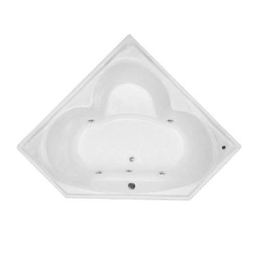 Imagem de Banheira de Canto Birigui com hidro - Brasil Banheiras, 1,58X1,58X0,55