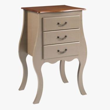 Imagem de Cômoda de Madeira com 3 Gavetas Bombê Antique - 1024 - Meyer, Laca - C