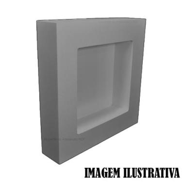 Imagem de Nicho Duplo Quadrado 30x30x6 Porta Maternidade Mdf Madeira Pintado - A